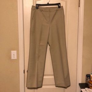 Liz Claiborne Khaki Straight Leg Trouser Pant